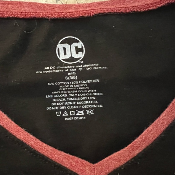 DC Comics Harley Quinn Baseball T-Shirt Size Small (3-5) - Picture 3 of 4